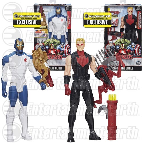 Avengers Titan Heroes Iron Man and Hawkeye Deluxe Electronic Action Figure Set - Entertainment Earth Exclusive