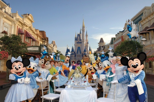 BREAKFAST WITH CHARACTER: One Year of a Million Dreams recipient will be the guest of honor at the largest Disney character breakfast ever held at the Magic Kingdom. The ÒUltimate Disney Character BreakfastÓ will take place at the most magical of places Ð on Main Street. U.S.A. at the Walt Disney World Magic Kingdom Ð with dozens of Disney characters.