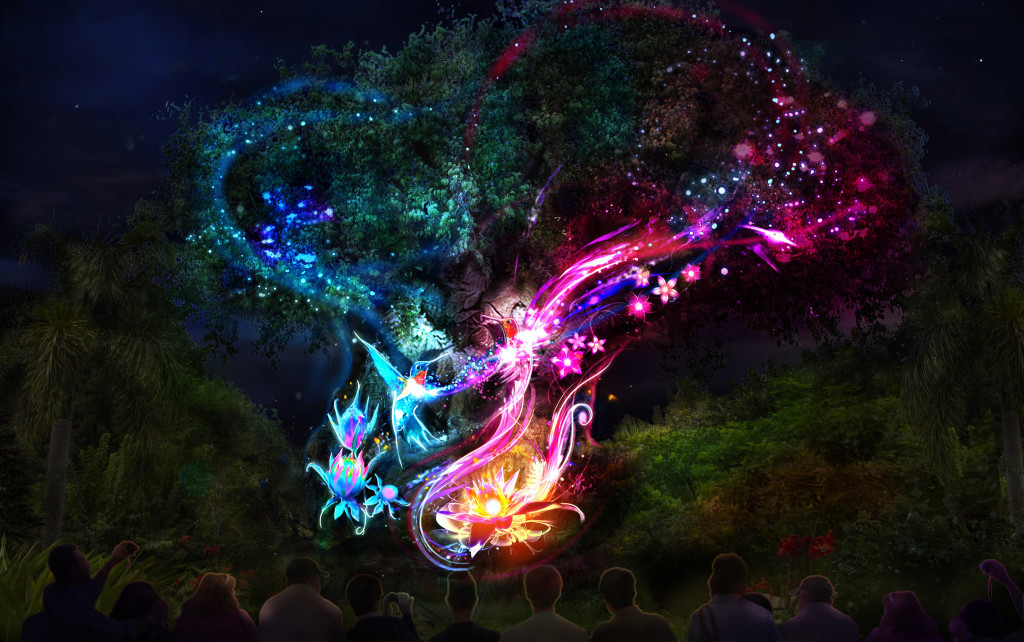 The Tree of Life at DisneyÕs Animal Kingdom -- Nighttime Artist Concept