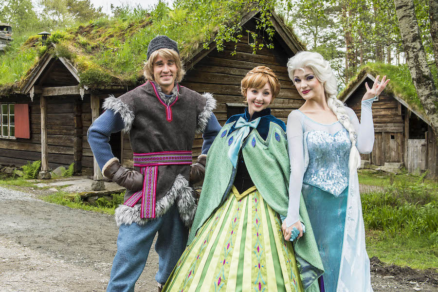 In a Port Adventure like only Disney can do, Anna and Elsa join a traditional Norwegian summer celebration for their first appearance in the land that inspired their story. As part of the Disney Cruise Line Northern European summer season, the Disney Magic sails to Ålesund, Norway. (Matt Stroshane, photographer)