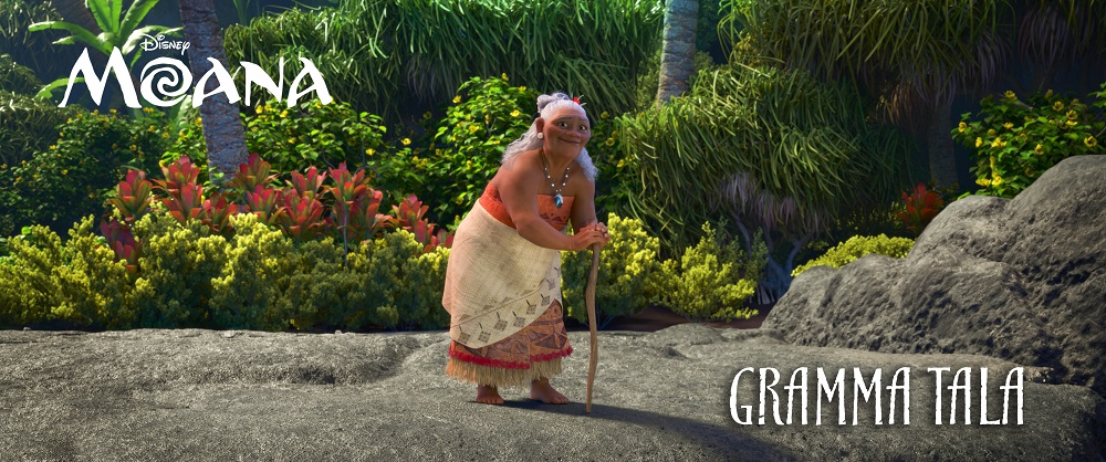 RACHEL HOUSE (“Whale Rider,” “Hunt for the Wilderpeople”) voices GRAMMA TALA, Moana’s confidante and best friend, who shares her granddaughter’s special connection to the ocean. ©2016 Disney. All Rights Reserved.