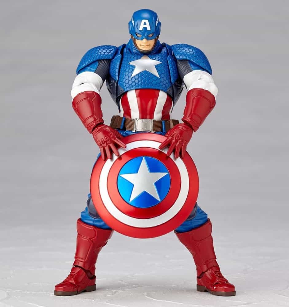 Kaiyodo Revoltech Amazing Yamaguchi Captain America Action Figure Toy New in Box 