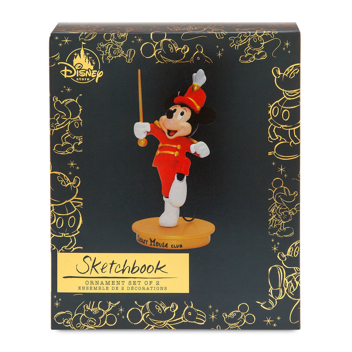 Mickey Mouse Through the Years Sketchbook Ornament Set