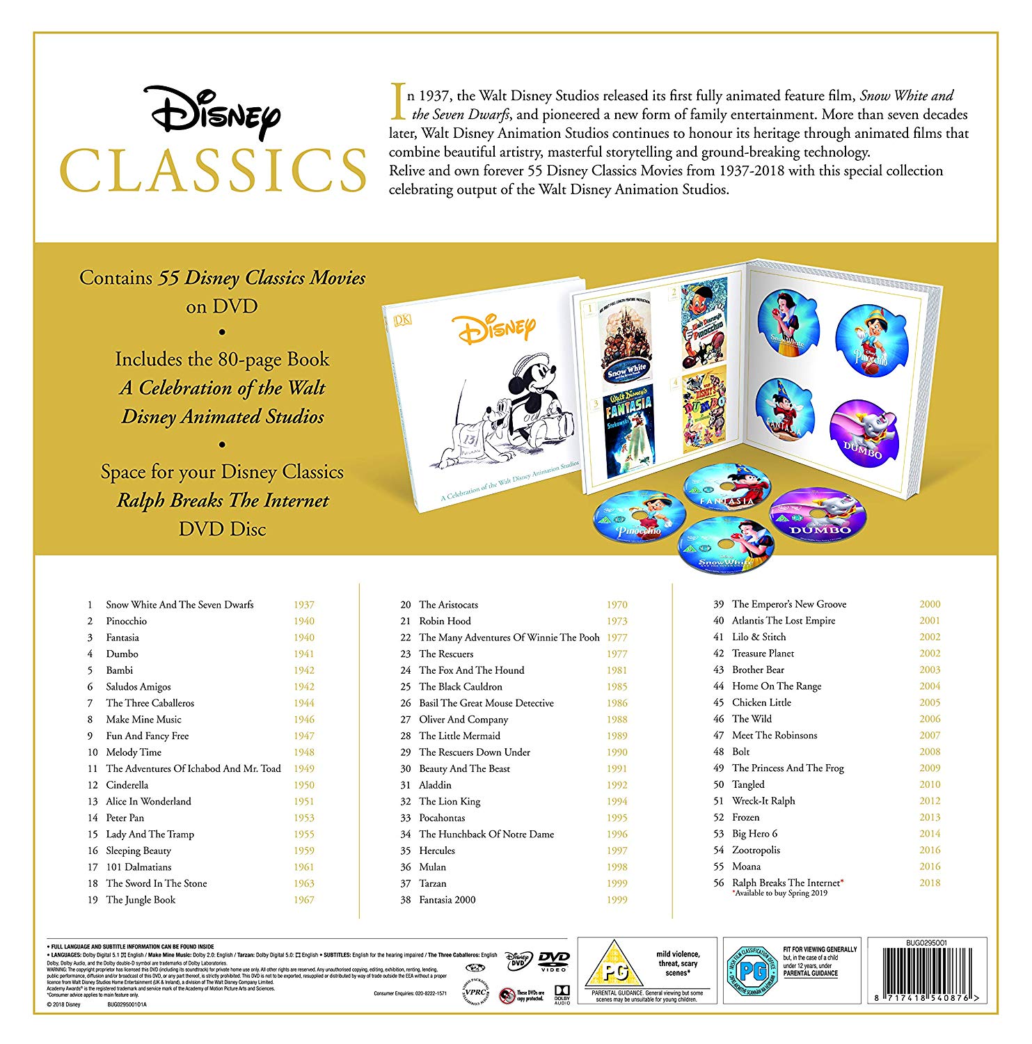 Disney Classics 1937 2018 Complete Movie Box Set Coming Soon To The Uk Diskingdom Com Disney Marvel Star Wars Merchandise News