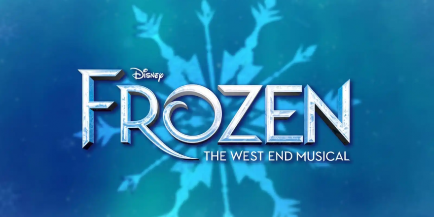 The word "Frozen" over a snowflake.
