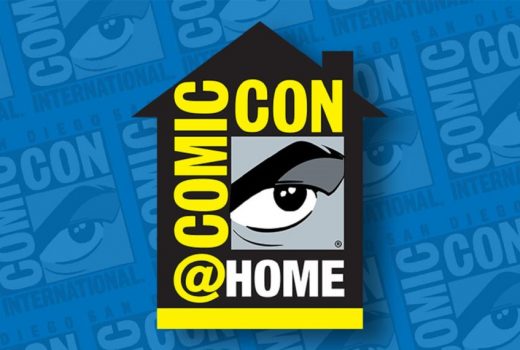 ComicCon@Home logo with a giant eyeball