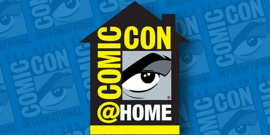 ComicCon@Home logo with a giant eyeball