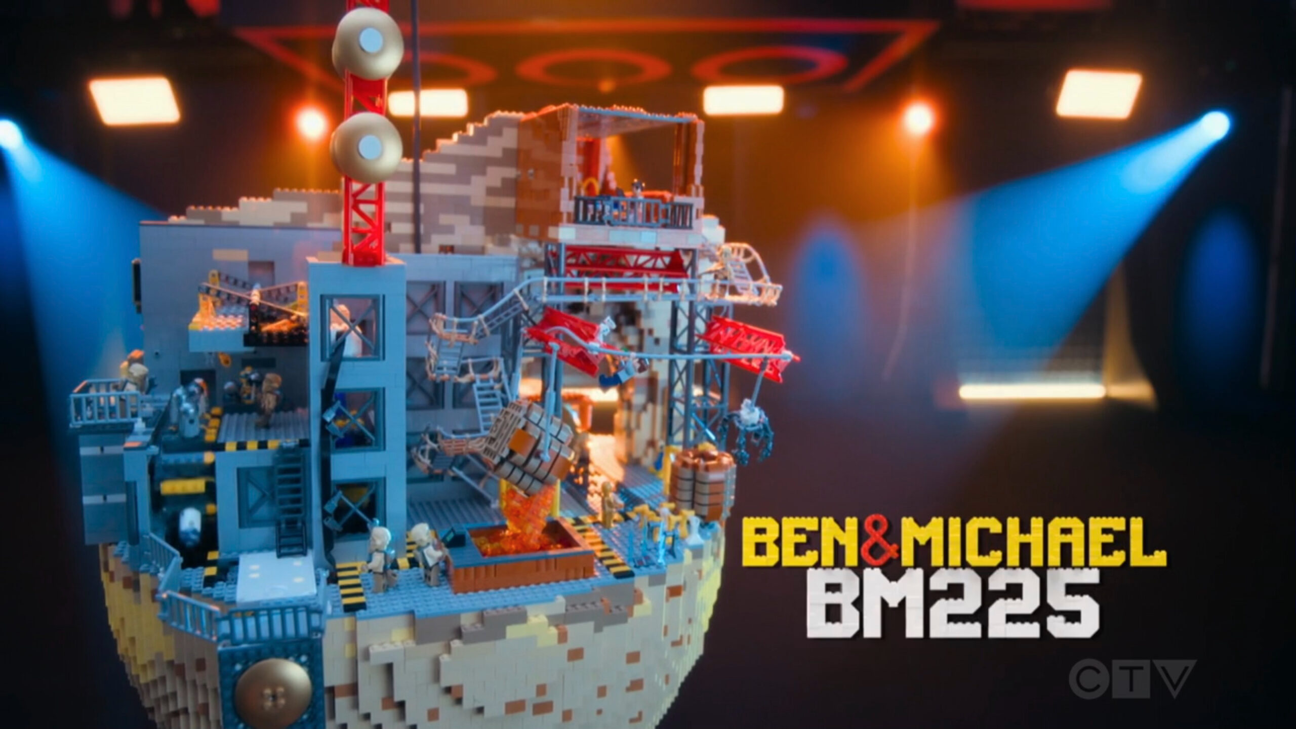 A scene of a factory with working parts.