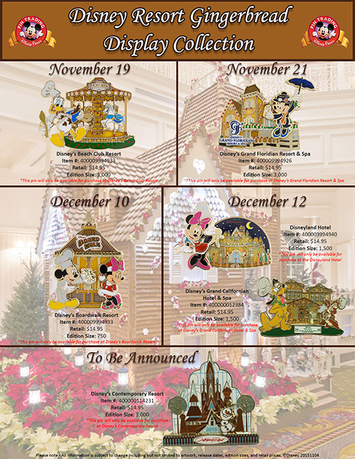 Gingerbread House Pins Debut at Disney Resorts