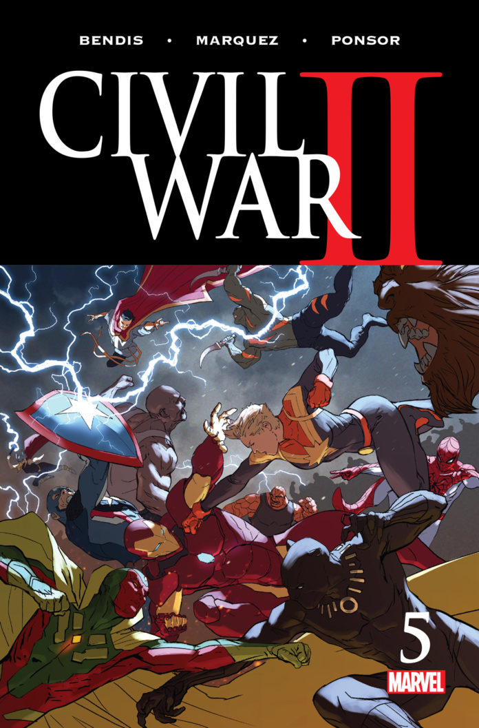 CIVIL WAR II #5 Pits Iron Man Vs. Captain Marvel In All Out Grudge ...