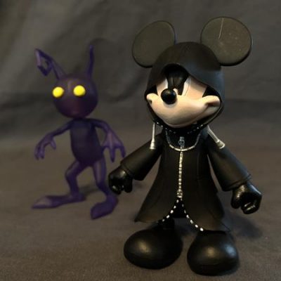 Kingdom Hearts Black Hooded Mickey Mouse 3” Action Figure Toy Diamond Select