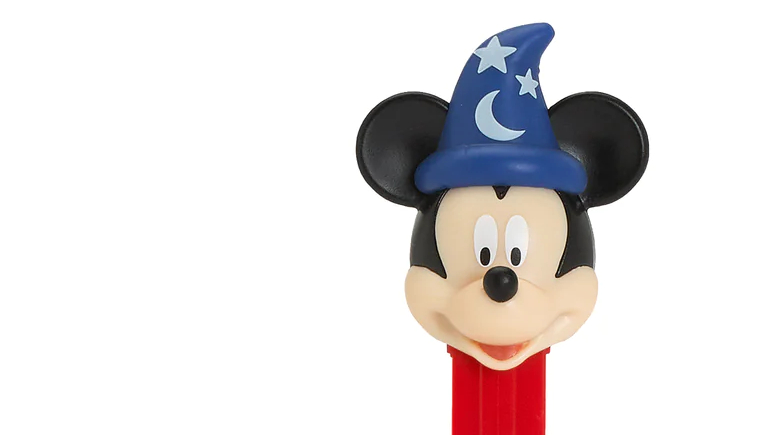 Mickey Mouse as a sorcerer, a statue-type head, close-up.