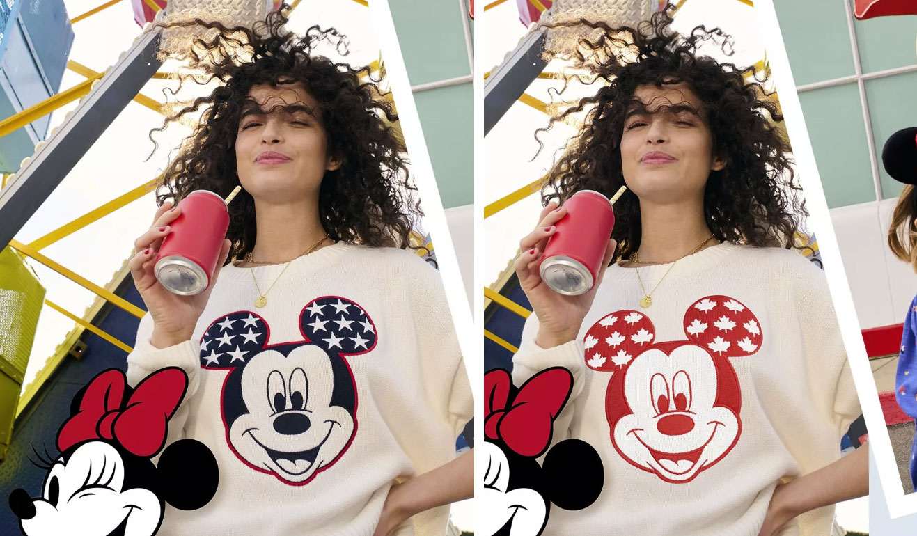 Two versions of the same photo with US and Canadian variants.