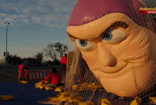 Close up of the head of Buzz Lightyear, as a balloon.