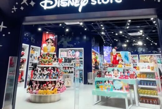 A rather permanent-looking store with interior and exterior decals.