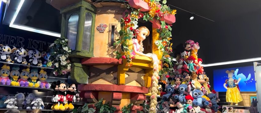A closeup of Rapunzel's tower.