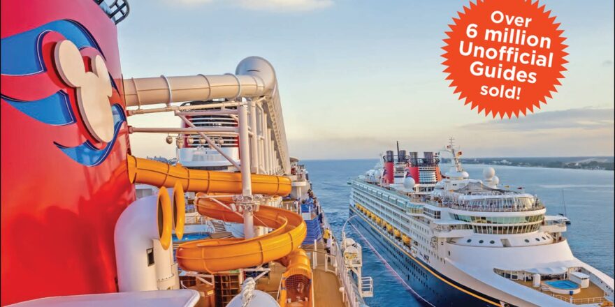 Segment of a cover with two cruise ships beside each other, and a star saying "Over 6 million Unofficial Guides sold!"